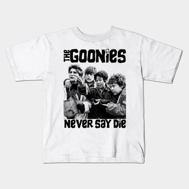 Never Say Die || Classic 80s Vintage Kids T-Shirt by idontwannawait